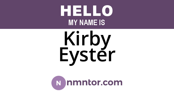 Kirby Eyster
