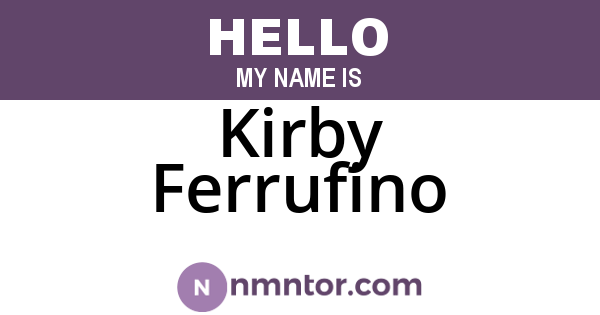 Kirby Ferrufino