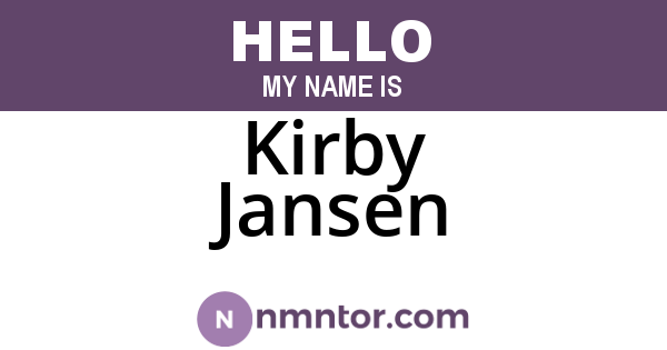 Kirby Jansen