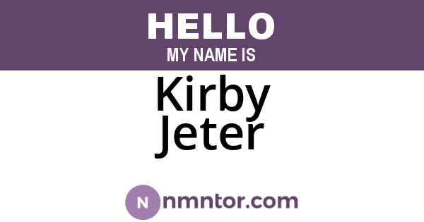 Kirby Jeter