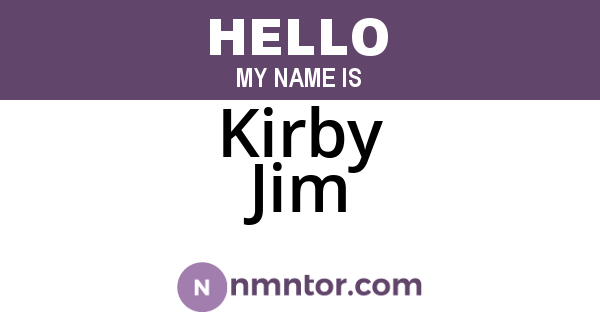 Kirby Jim