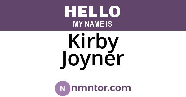 Kirby Joyner