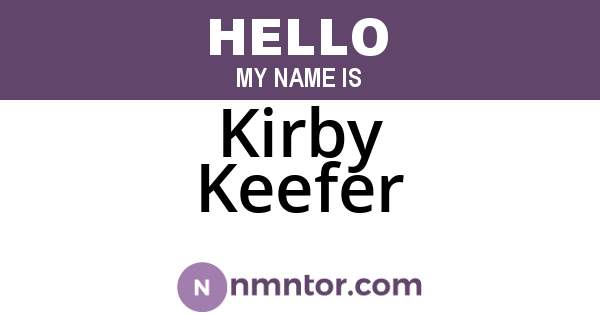 Kirby Keefer