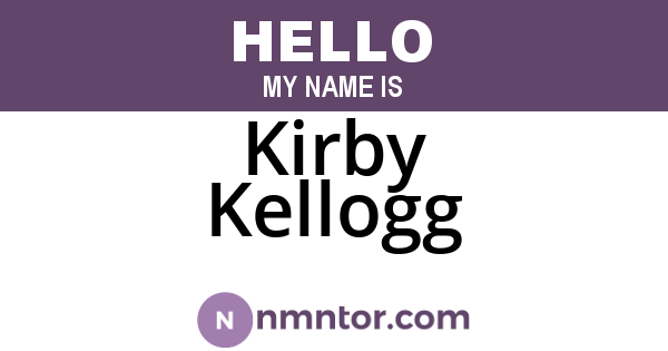 Kirby Kellogg