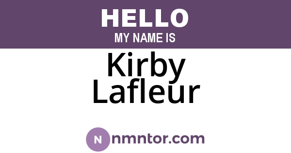 Kirby Lafleur