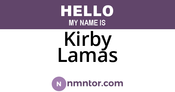 Kirby Lamas