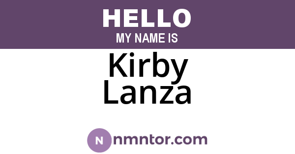 Kirby Lanza