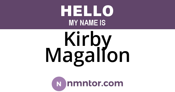 Kirby Magallon