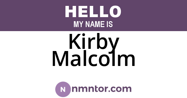 Kirby Malcolm