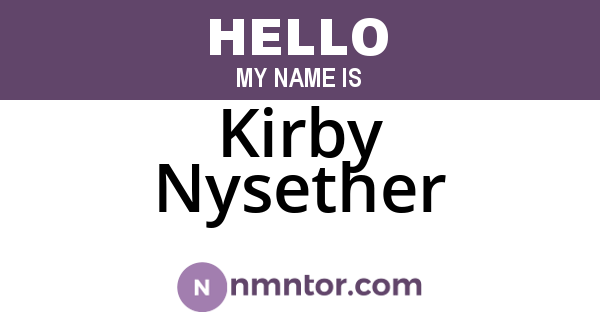Kirby Nysether