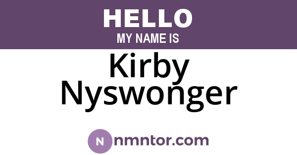 Kirby Nyswonger