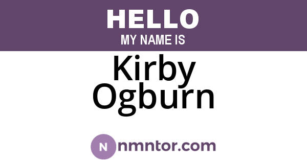 Kirby Ogburn