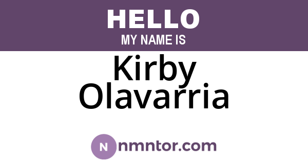Kirby Olavarria