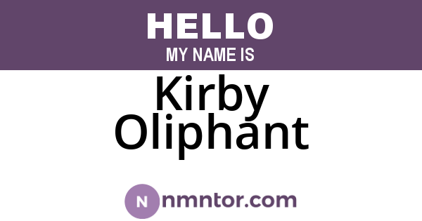 Kirby Oliphant