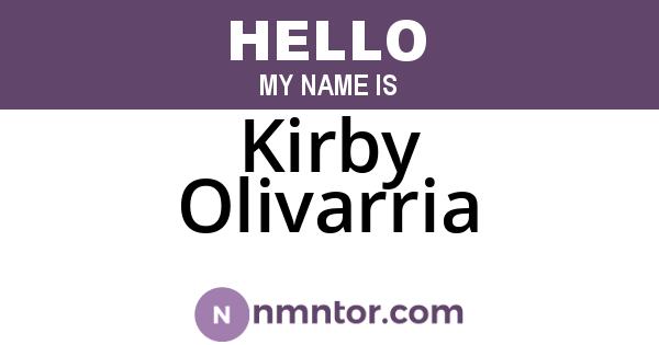 Kirby Olivarria
