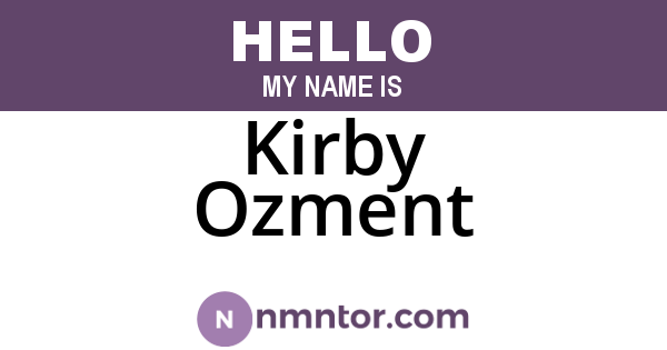 Kirby Ozment