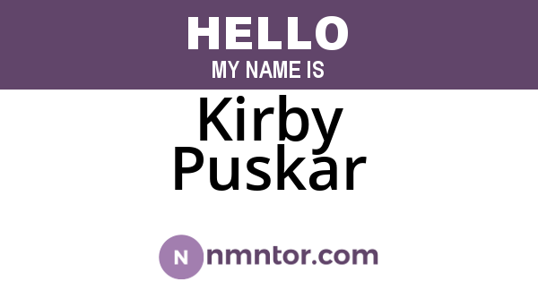 Kirby Puskar