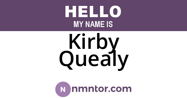 Kirby Quealy