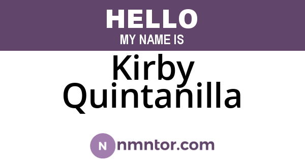 Kirby Quintanilla