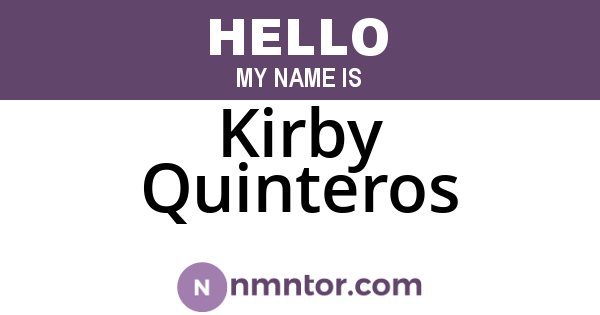 Kirby Quinteros