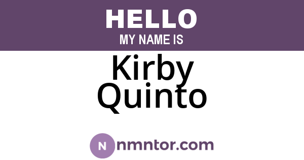 Kirby Quinto