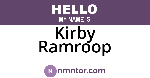 Kirby Ramroop