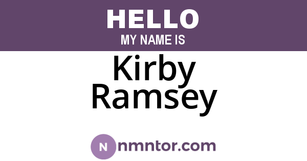 Kirby Ramsey