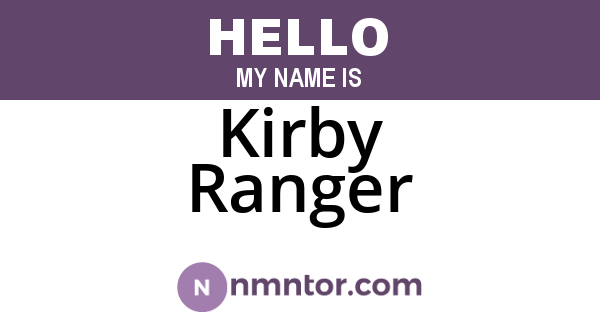 Kirby Ranger