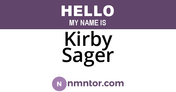 Kirby Sager