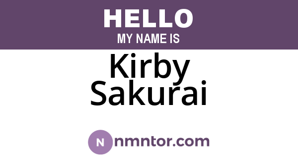 Kirby Sakurai