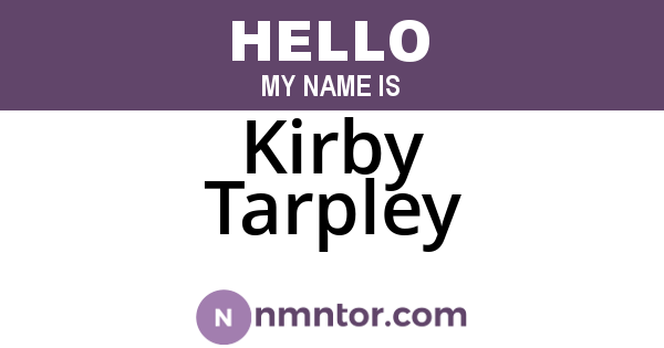 Kirby Tarpley