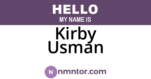 Kirby Usman