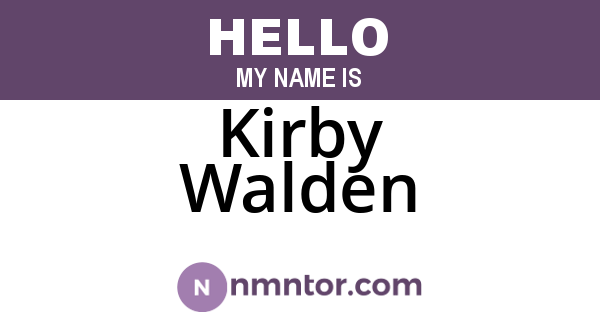 Kirby Walden