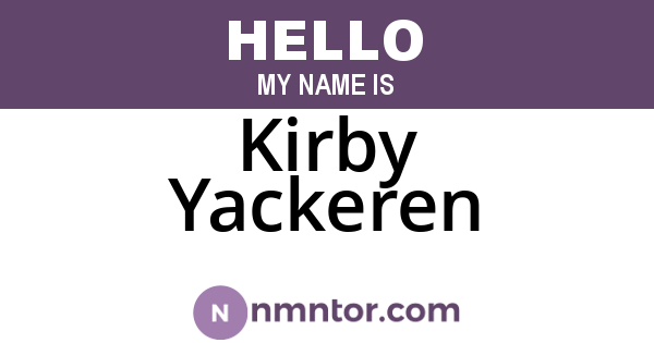Kirby Yackeren