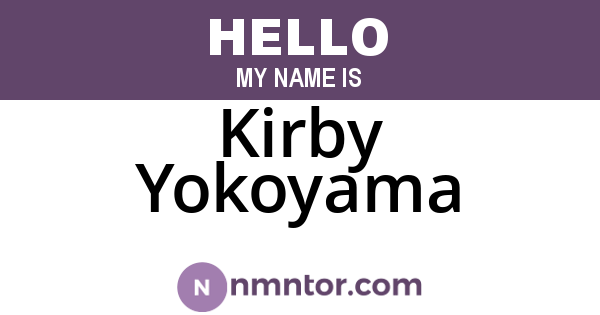 Kirby Yokoyama