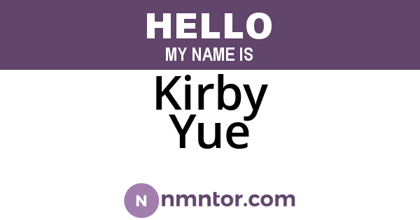 Kirby Yue