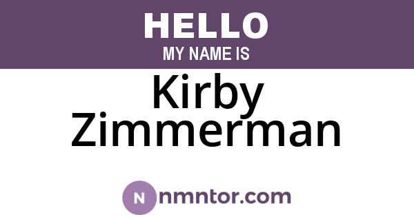 Kirby Zimmerman
