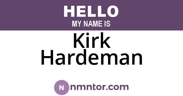 Kirk Hardeman