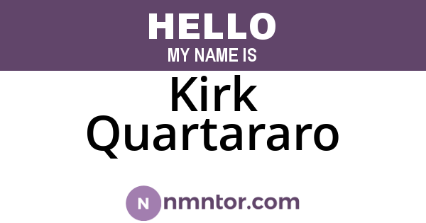 Kirk Quartararo