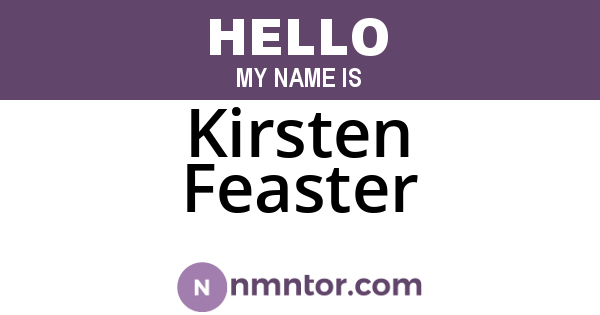 Kirsten Feaster