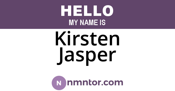 Kirsten Jasper