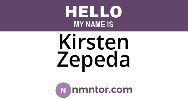 Kirsten Zepeda