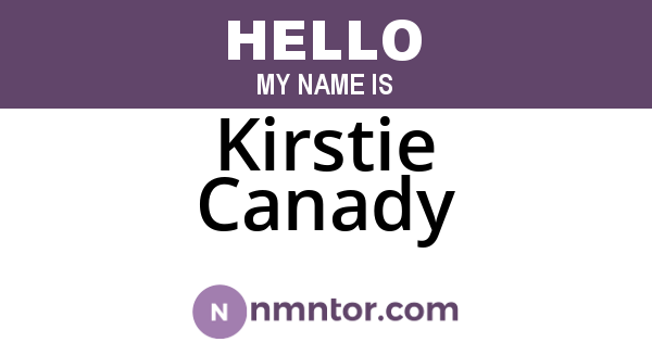 Kirstie Canady