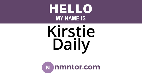 Kirstie Daily