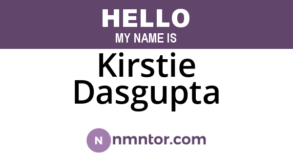 Kirstie Dasgupta