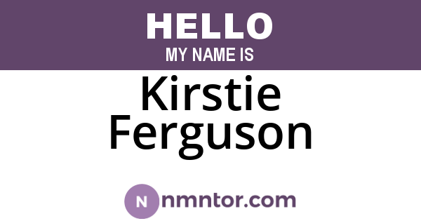Kirstie Ferguson