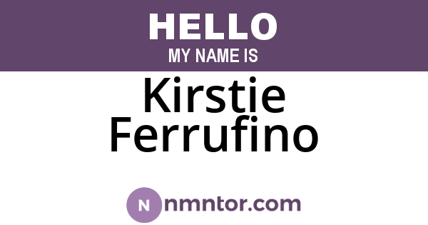 Kirstie Ferrufino