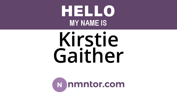Kirstie Gaither