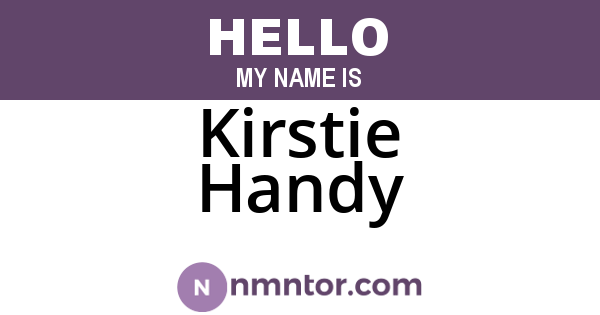 Kirstie Handy