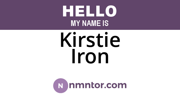 Kirstie Iron